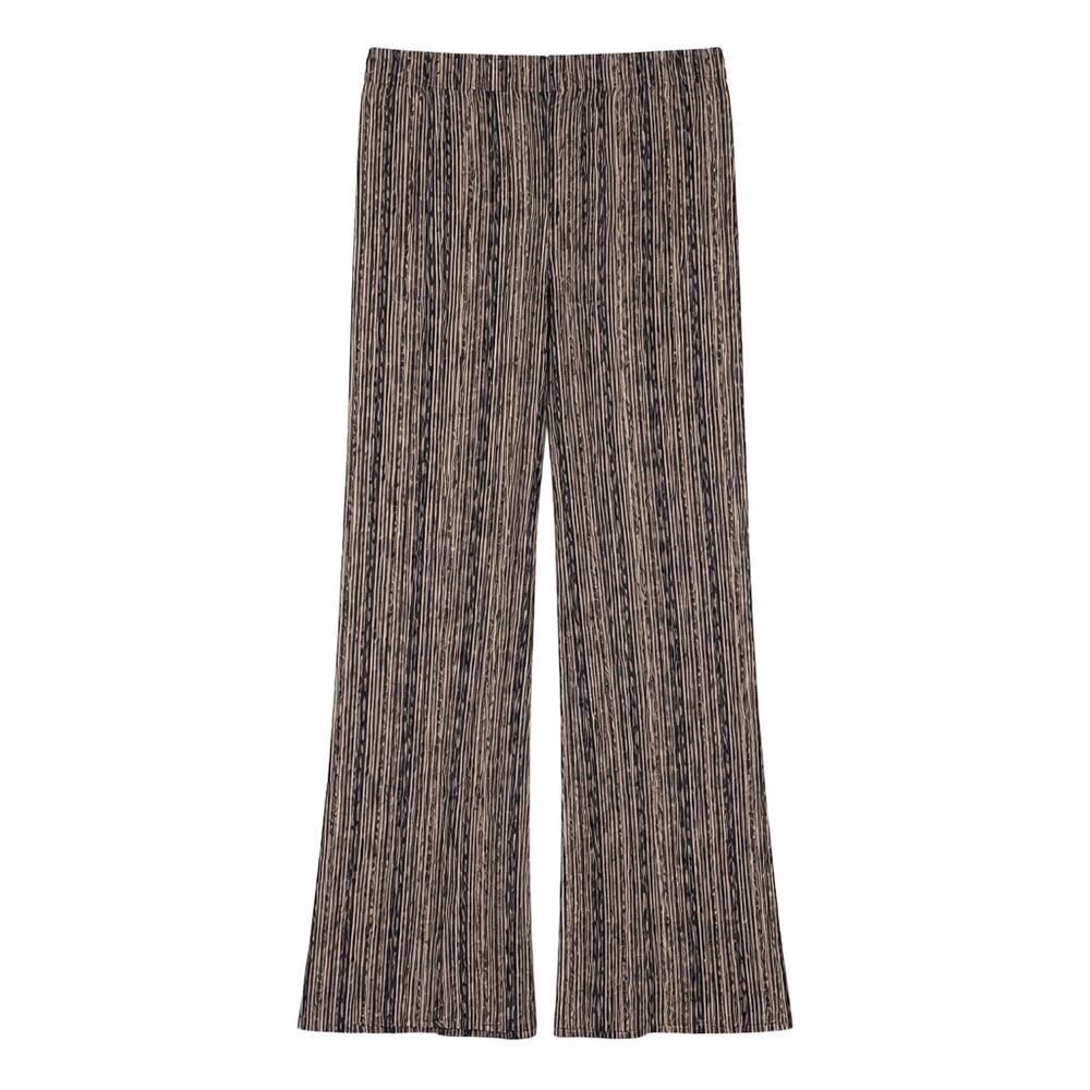 Nic + Zoe Pants Womens Size 2 Blue White Stripe Wide Leg Mid Rise Classic Office